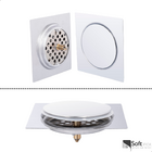 2 Ralos Click 10x10 + 1 Ralo Click 15x15 Aço Inox Para Banhei