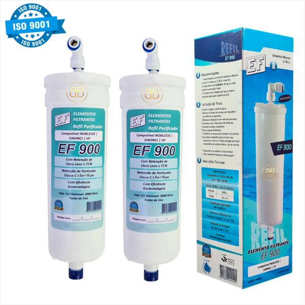 2 Refil Filtro Purificador Europa Da Vinci / Davinci Ice Hf B