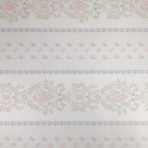 2 Rolos De Papel De Parede Adesivo Floral Lilás Fundo Claro