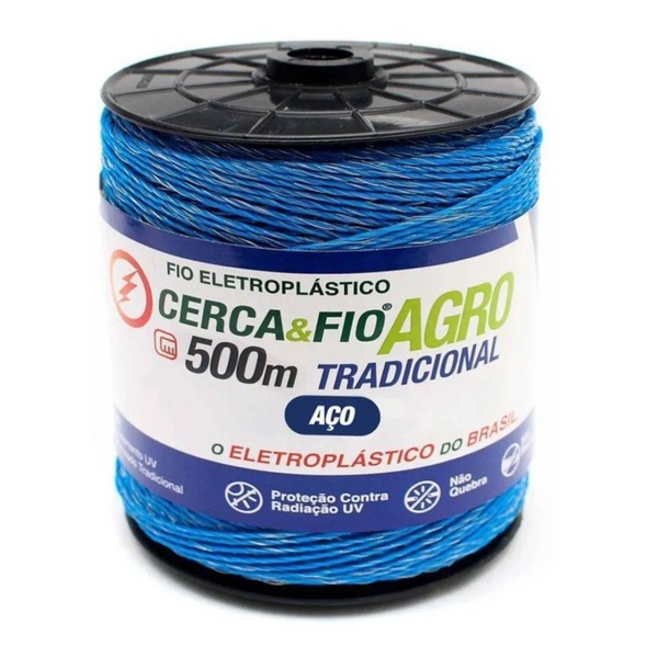 2 Rolos Fio Eletroplástico Para Cerca Elétrica Rural Total 1000 Metros Azul Leroy Merlin 2 Rolos Fio Eletroplástico Para Cerca Elétrica Rural Total 1000 Metros Azul Leroy Merlin