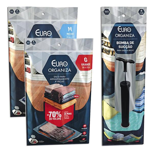 2 Saco A Vácuo Protetor Edredom Cobertor Guarda Roupa Closet