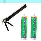 2 Silicone Bege 450g Selante Acrílico Base Dágua Aplicadora