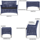 2 Sofá Área E Mesa Igapó Alumínio Pintura Marrom Corda Náutic