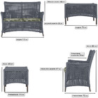 2 Sofá Área E Mesa Igapó Alumínio Pintura Marrom Corda Náutic