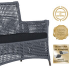 2 Sofá Área E Mesa Igapó Alumínio Pintura Marrom Corda Náutic