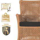 2 Sofá Área E Mesa Igapó Alumínio Pintura Preta Corda Náutica