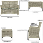 2 Sofá Área E Mesa Igapó Alumínio Pintura Preta Corda Náutica