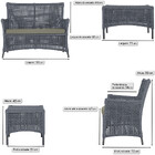 2 Sofá Área E Mesa Igapó Alumínio Pintura Preta Corda Náutica