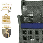 2 Sofá Área E Mesa Igapó Alumínio Pintura Preta Corda Náutica