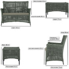 2 Sofá Área E Mesa Igapó Alumínio Pintura Preta Corda Náutica