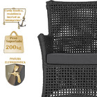 2 Sofá Área E Mesa Igapó Alumínio Pintura Preta Corda Náutica