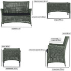 2 Sofá Área E Mesa Igapó Alumínio Pintura Preta Corda Náutica