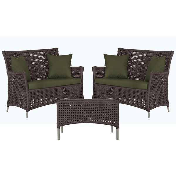 2 Sofás Área E Mesa Igapó Alumínio Pintura Fendi Corda Náutic