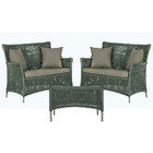 2 Sofás Área E Mesa Igapó Alumínio Pintura Fendi Corda Náutic