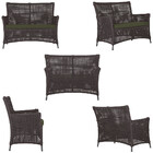 2 Sofás Área E Mesa Igapó Alumínio Pintura Preta Corda Náutic