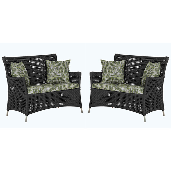 2 Sofás Área Externa Igapó Alumínio Pintura Fendi Corda Náuti