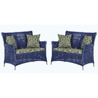 2 Sofás Área Externa Igapó Alumínio Pintura Fendi Corda Náuti