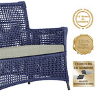 2 Sofás Área Externa Igapó Alumínio Pintura Marrom Corda Náut