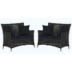 2 Sofás Área Externa Igapó Alumínio Pintura Marrom Corda Náut