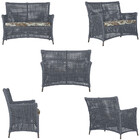 2 Sofás Área Externa Igapó Alumínio Pintura Marrom Corda Náut