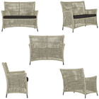 2 Sofás Área Externa Igapó Alumínio Pintura Marrom Corda Náut