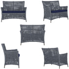 2 Sofás Área Externa Igapó Alumínio Pintura Marrom Corda Náut