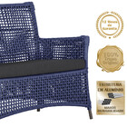 2 Sofás Área Externa Igapó Alumínio Pintura Marrom Corda Náut