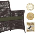 2 Sofás Área Externa Igapó Alumínio Pintura Marrom Corda Náut