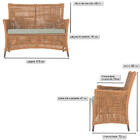 2 Sofás Área Externa Igapó Alumínio Pintura Marrom Corda Náut