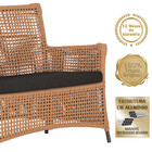 2 Sofás Área Externa Igapó Alumínio Pintura Marrom Corda Náut