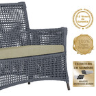 2 Sofás Área Externa Igapó Alumínio Pintura Marrom Corda Náut