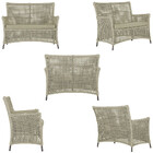 2 Sofás Área Externa Igapó Alumínio Pintura Marrom Corda Náut