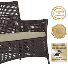 2 Sofás Área Externa Igapó Alumínio Pintura Marrom Corda Náut