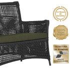 2 Sofás Área Externa Igapó Alumínio Pintura Preta Corda Náuti