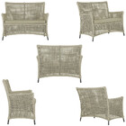 2 Sofás Área Externa Igapó Alumínio Pintura Preta Corda Náuti