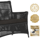 2 Sofás Área Externa Igapó Alumínio Pintura Preta Corda Náuti