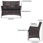 2 Sofás Área Externa Igapó Alumínio Pintura Preta Corda Náuti