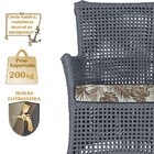 2 Sofás Área Externa Igapó Alumínio Pintura Preta Corda Náuti