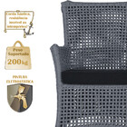 2 Sofás Área Externa Igapó Alumínio Pintura Preta Corda Náuti