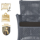 2 Sofás Área Externa Igapó Alumínio Pintura Preta Corda Náuti