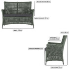 2 Sofás Área Externa Igapó Alumínio Pintura Preta Corda Náuti