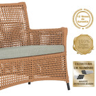 2 Sofás Área Externa Igapó Alumínio Pintura Preta Corda Náuti