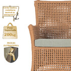 2 Sofás Área Externa Igapó Alumínio Pintura Preta Corda Náuti