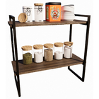 2 Suporte Prateleira Nicho Duplo Modelo Estilo Industrial Sus