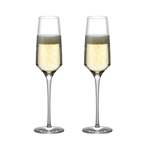 2 Taças De Cristal Espumante Champagne Eleganza Fracalanza