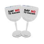 2 Taças Gin Brancas Personalizadas No Racismo