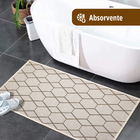 2 Tapete Banheiro Antiderrapante Absorve 50x80 Js Fu Hex M60