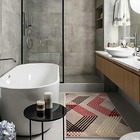 2 Tapete Banheiro Grande Antimofo Soft Macio Js Rm35ta 50x80