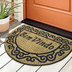 2 Tapete Capacho Fibra Coco Antiderrapante 40x60 Meia Lua P1