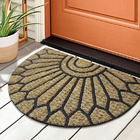 2 Tapete Capacho Fibra Coco Antiderrapante 40x60 Meia Lua P3